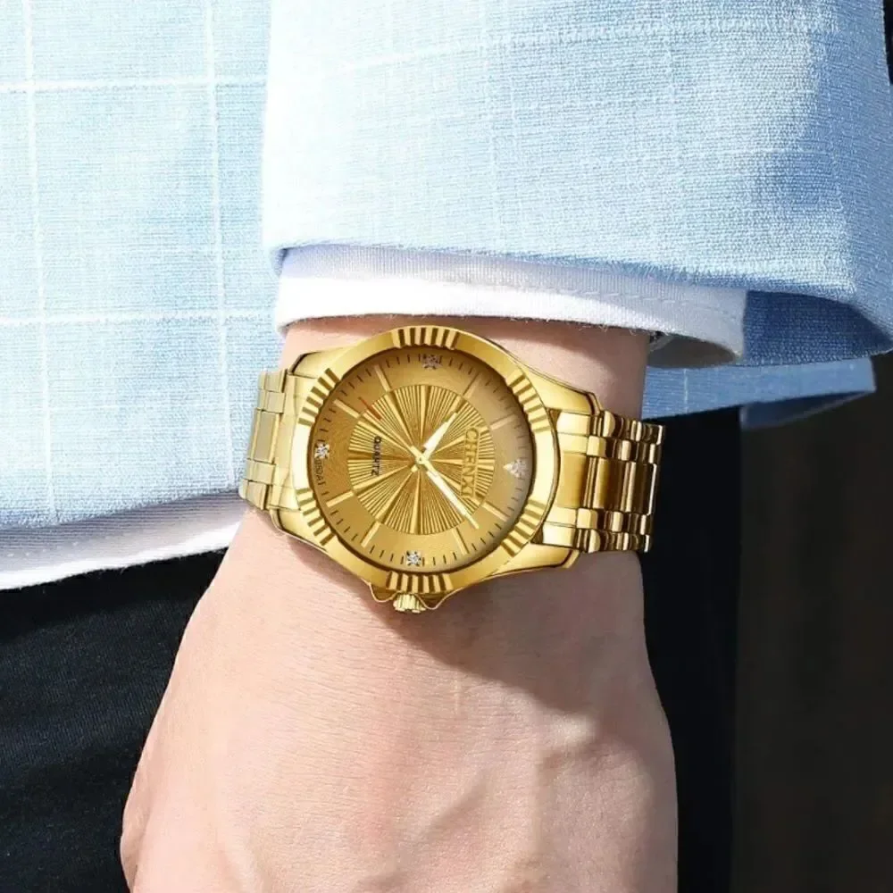 Classic Gold Wristwatch for Men